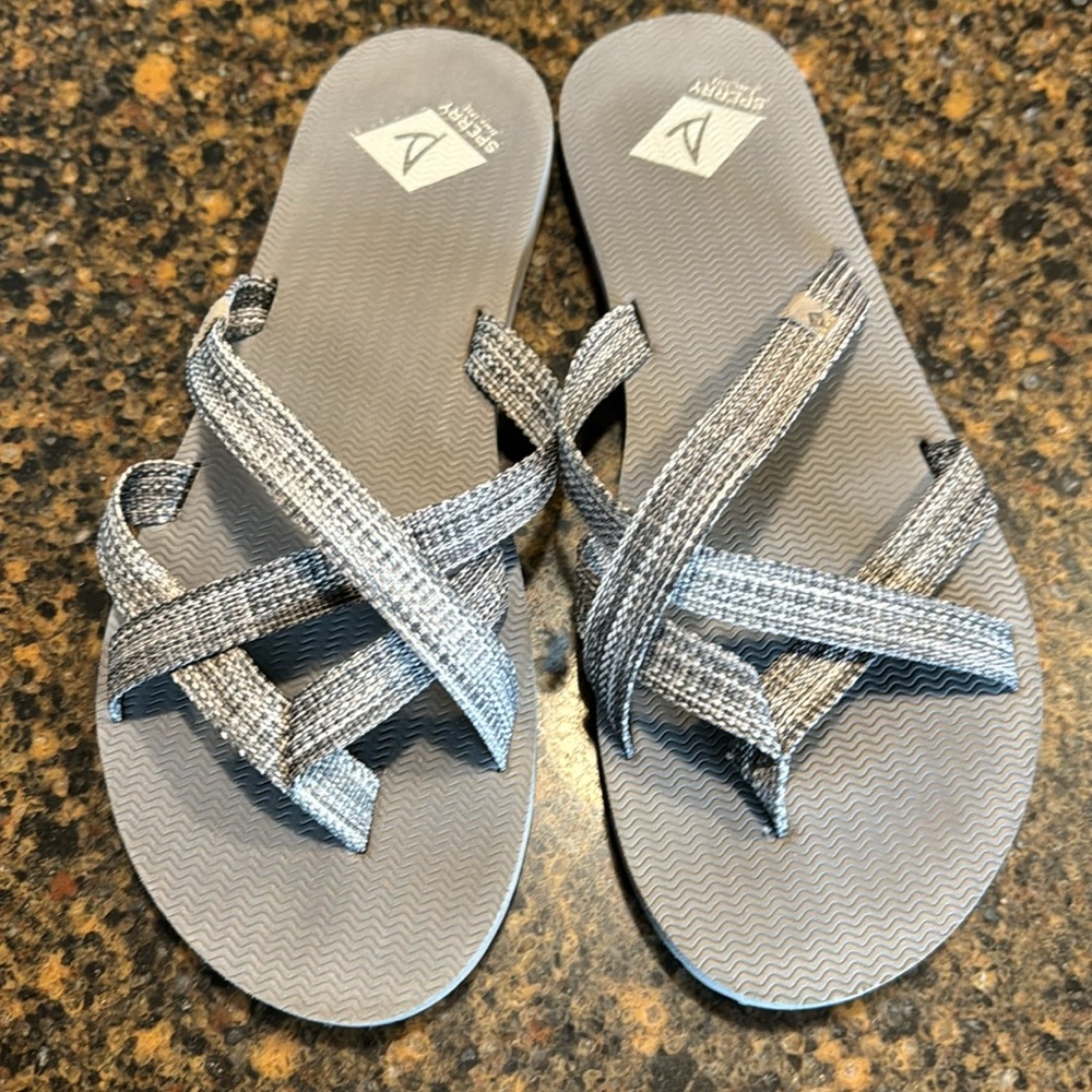 Sperry Top-Side Calypso Multi-Strap Gray Sandals - Picture 2 of 4